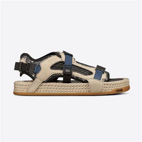 Dior Atlas Sandal Beige and Black Dior Oblique Jacquard with 